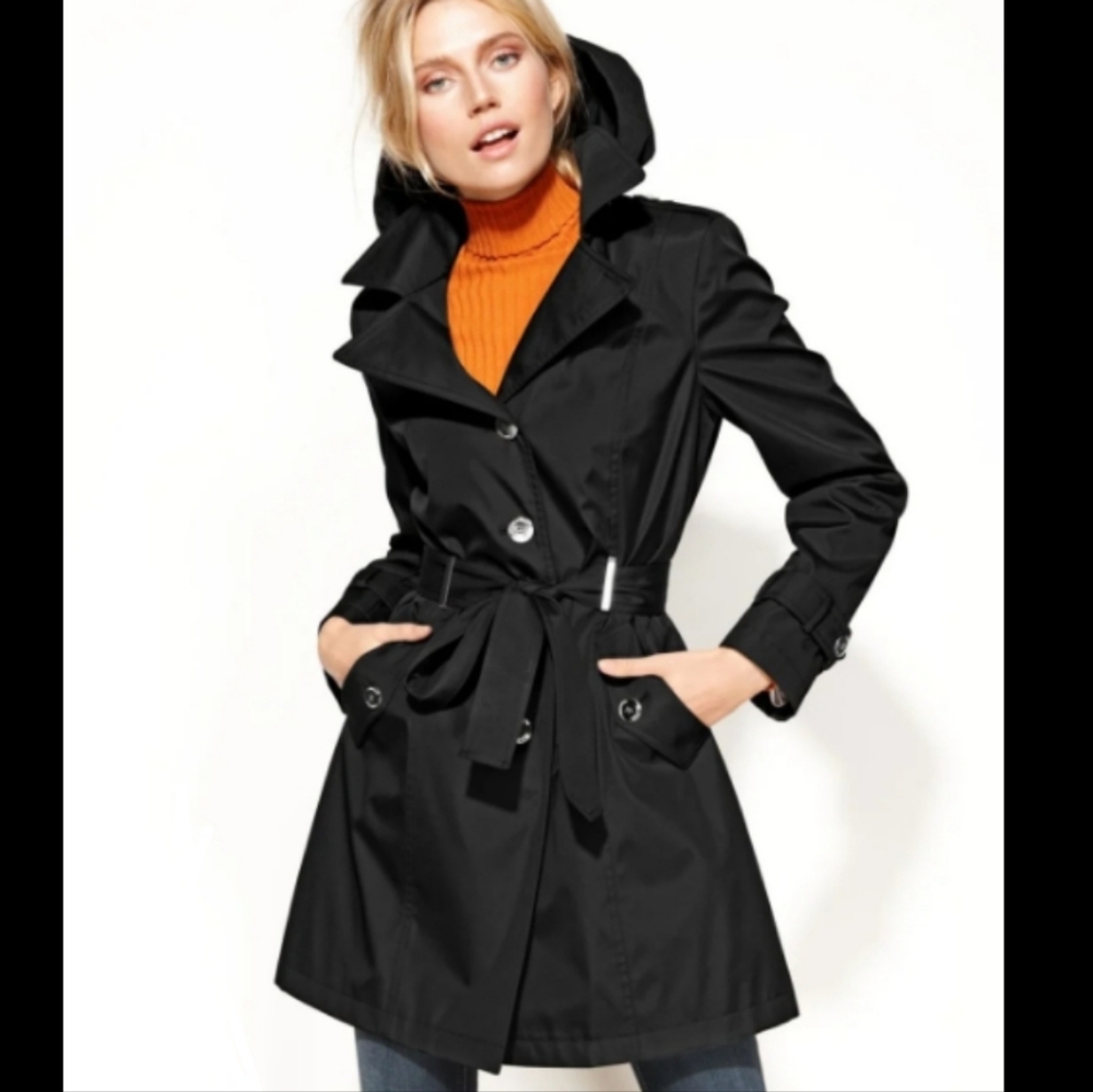 🩷NWT London Fog Hooded Trench Coat